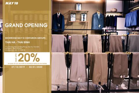 [KHAI TRƯƠNG] CHÀO MỪNG TRUNG TÂM THỜI TRANG MAY10 CENTURION GROUPS THÁI HÀ- SỐ 17 LÝ THƯỜNG KIỆT- LÊ HỒNG PHONG- THÁI HÀ- THÁI BÌNH