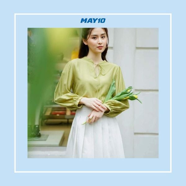 Đầm LAGU Design - Đầm linen xanh bơ | Shopee Việt Nam
