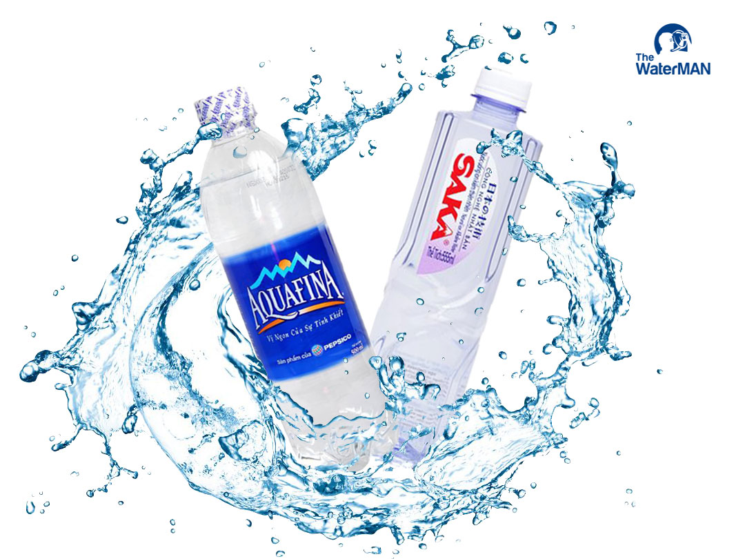 Nước tinh khiết Aquafina và nước kiềm Saka có khác biệt gì?