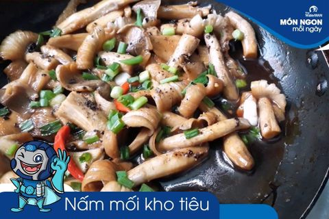 Hướng dẫn làm món nấm mối kho tiêu đơn giản tại nhà