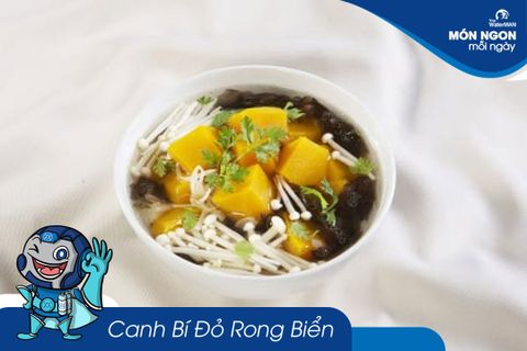 Cách nấu canh bí đỏ rong biển thơm ngon đậm đà