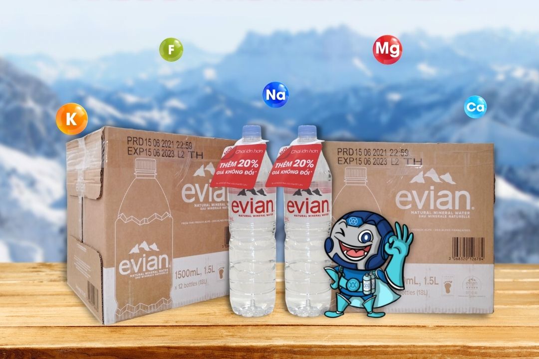 Cập nhật sản phẩm mới: Nước khoáng Evian 1500ml