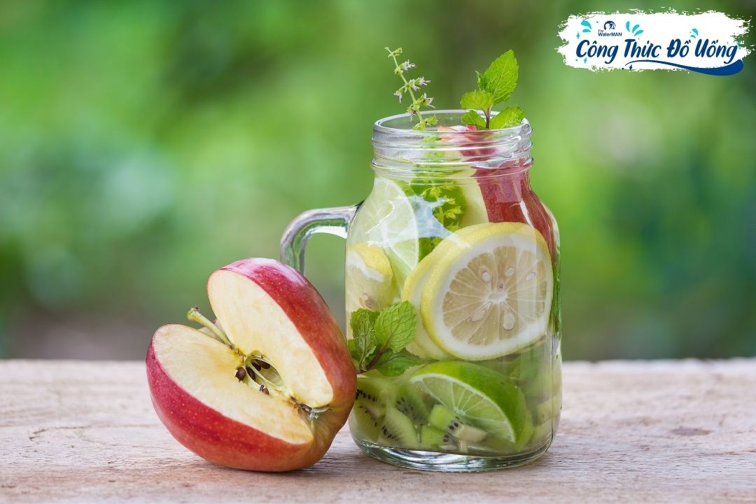 Công thức nước detox chanh và táo giảm cân hiệu quả