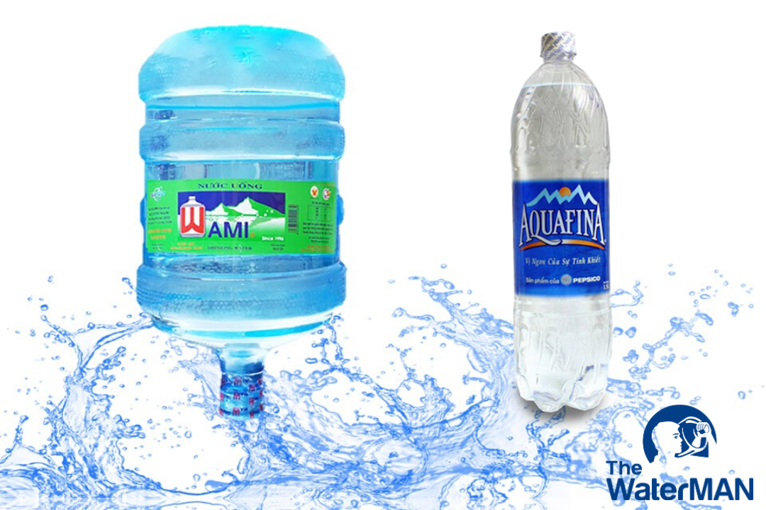 Nên chọn mua nước tinh khiết Aquafina hay Wami?