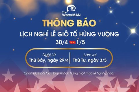 Thông báo lịch nghỉ lễ Giỗ Tổ Hùng Vương, 30/4 và 1/5 năm 2023