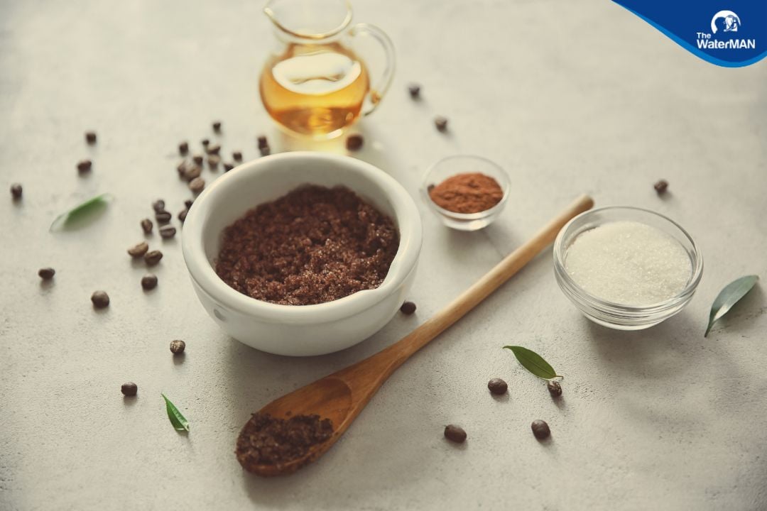 Tẩy tế bào chết từ bã cà phê và sữa chua