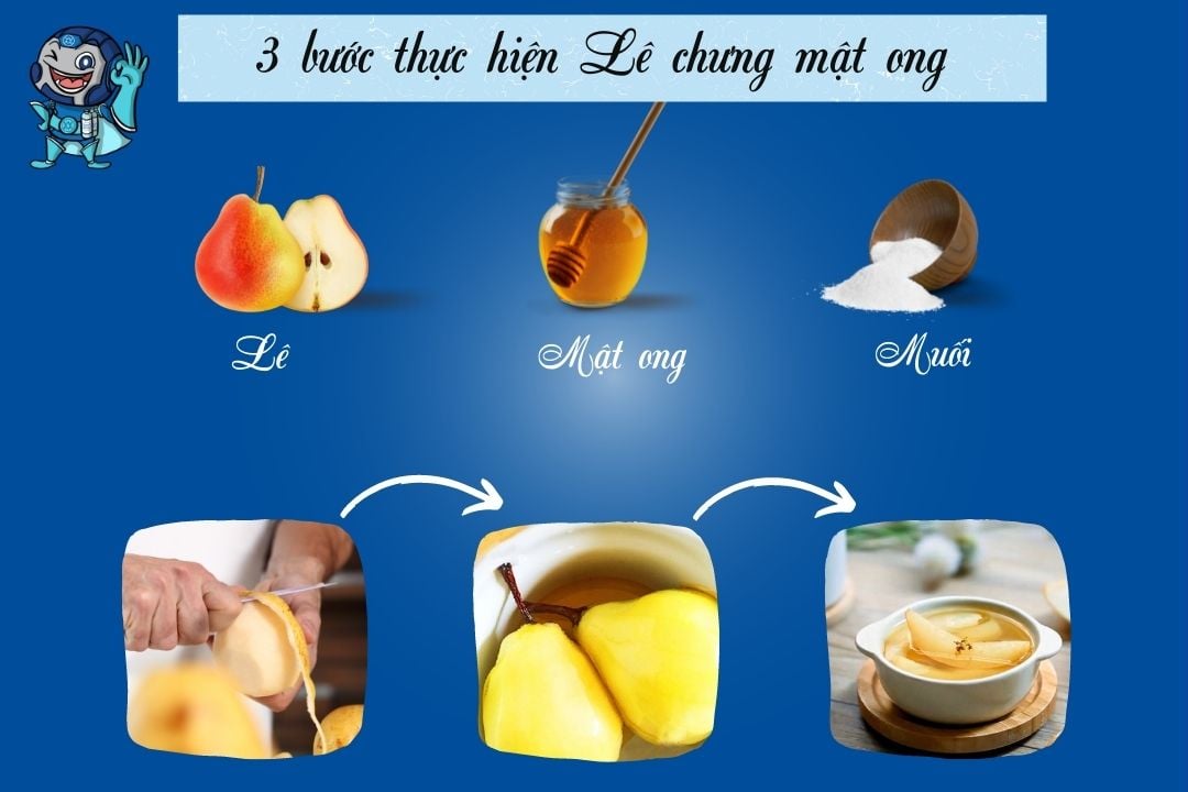 Công thức lê chưng mật ong trị ho tại nhà