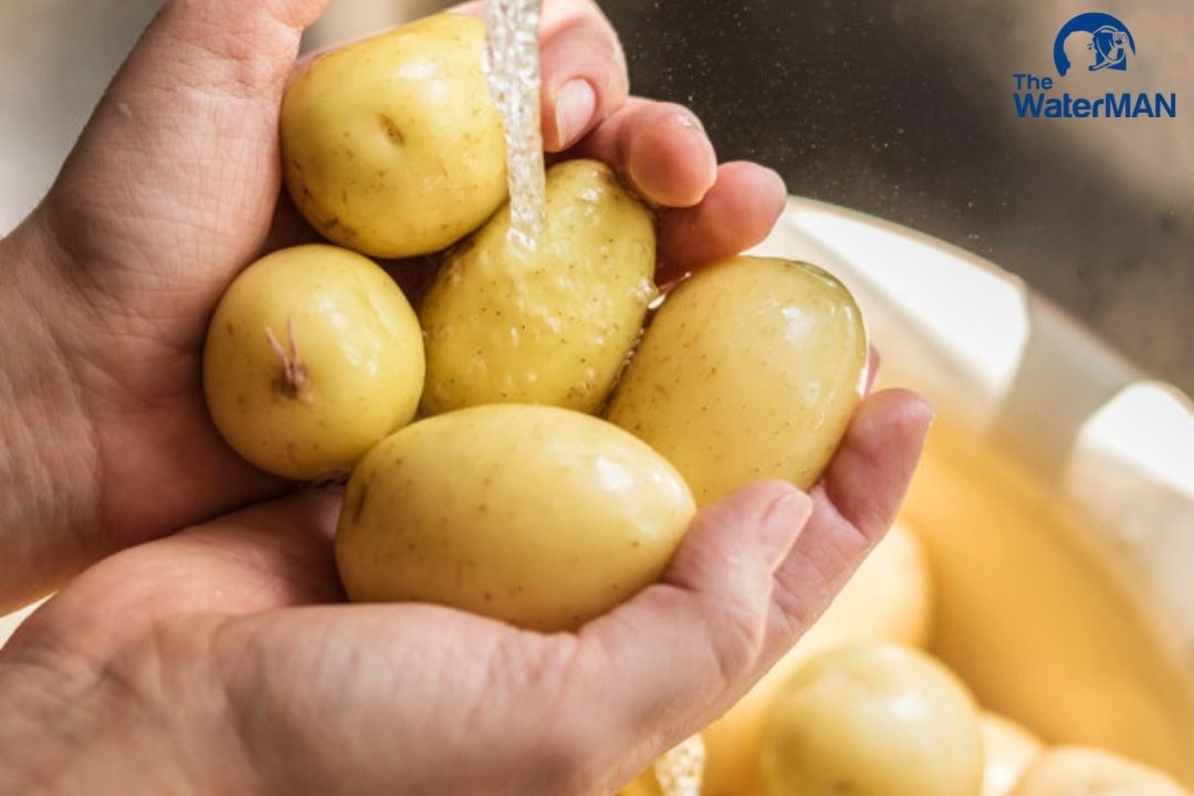 Rửa trái cây dưới vòi nướctốn gấp 5 lần so với cách rửa truyền thống bằng thau chậu