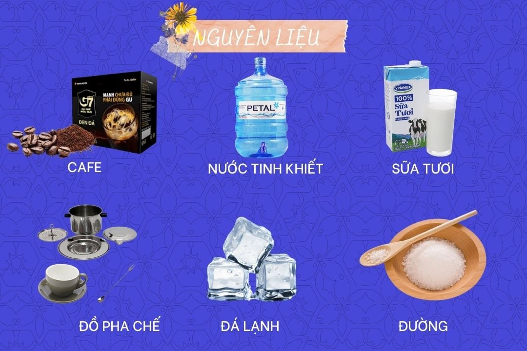 Nguyên liệu để làm cafe bọt biển