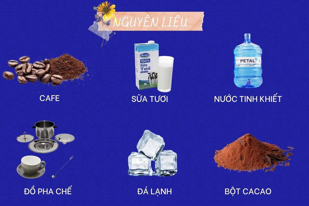 Nguyên liệu làm cafe cốt dừa