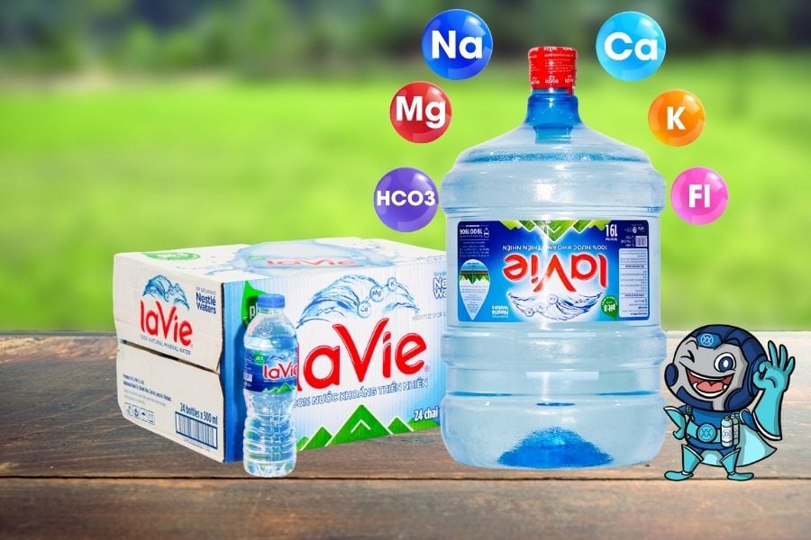 Nước khoáng Lavie chứa 6 khoáng chất tốt cho sức khỏe