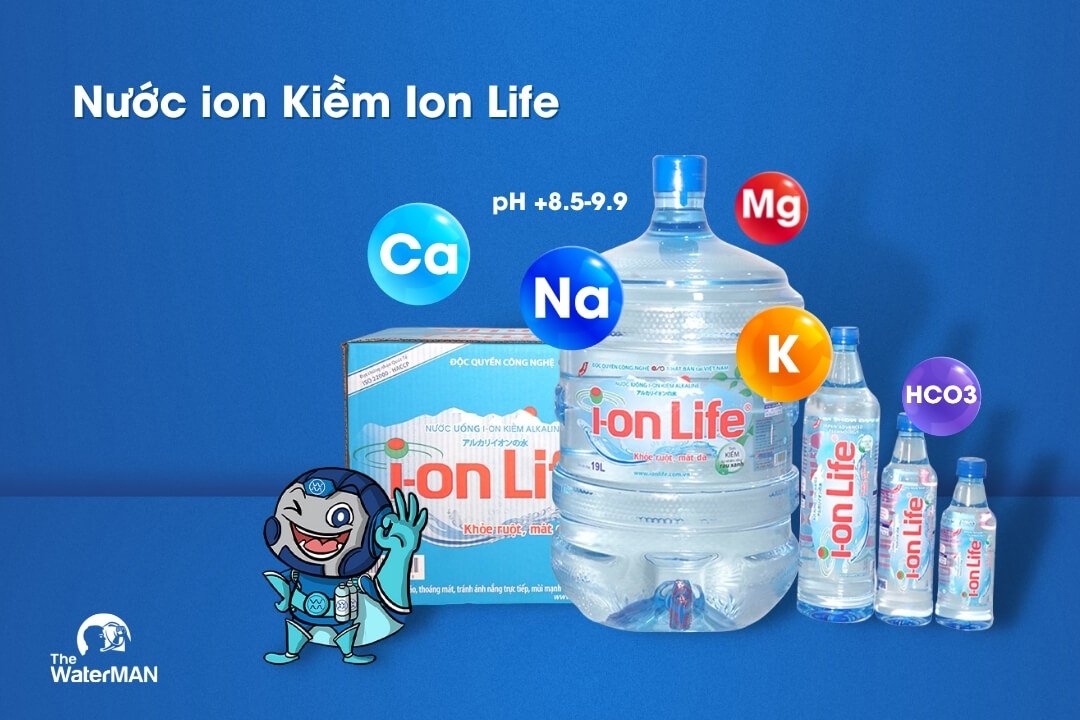 Nước kiềm Ion Life mang tính kiềm tự nhiên như rau xanh