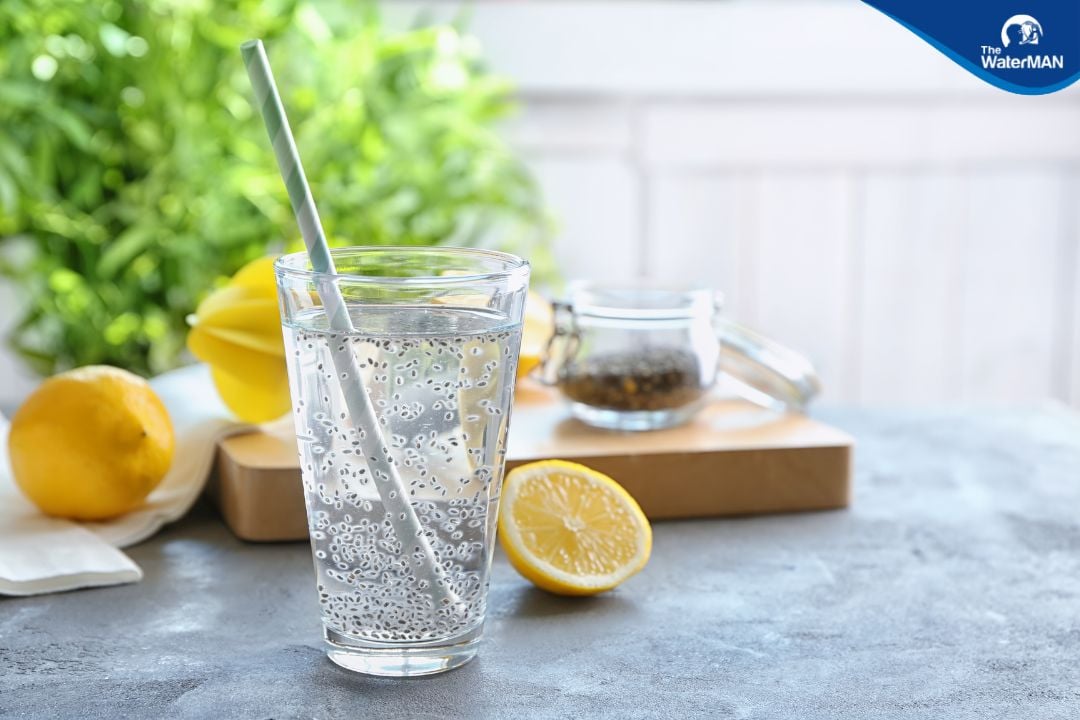 Nước tăng lực từ nước chanh và hạt chia