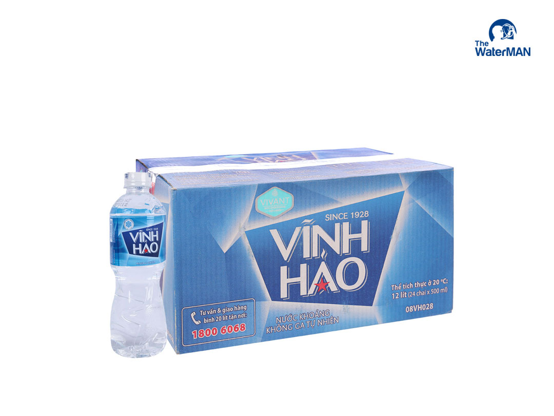 Thùng nước Vĩnh Hảo chai 500ml