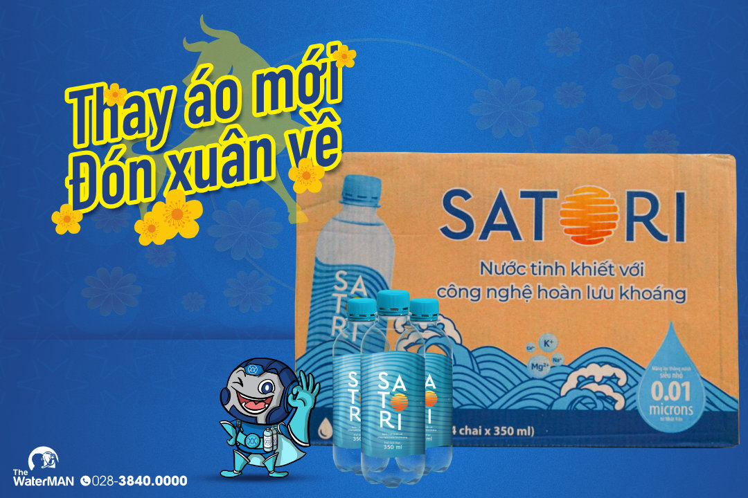 Nhãn mới của thương hiệu nước tinh khiết Satori