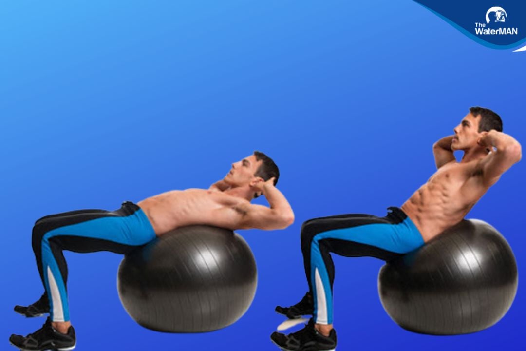 Bài tập gập bụng với bóng (Ball Crunch)