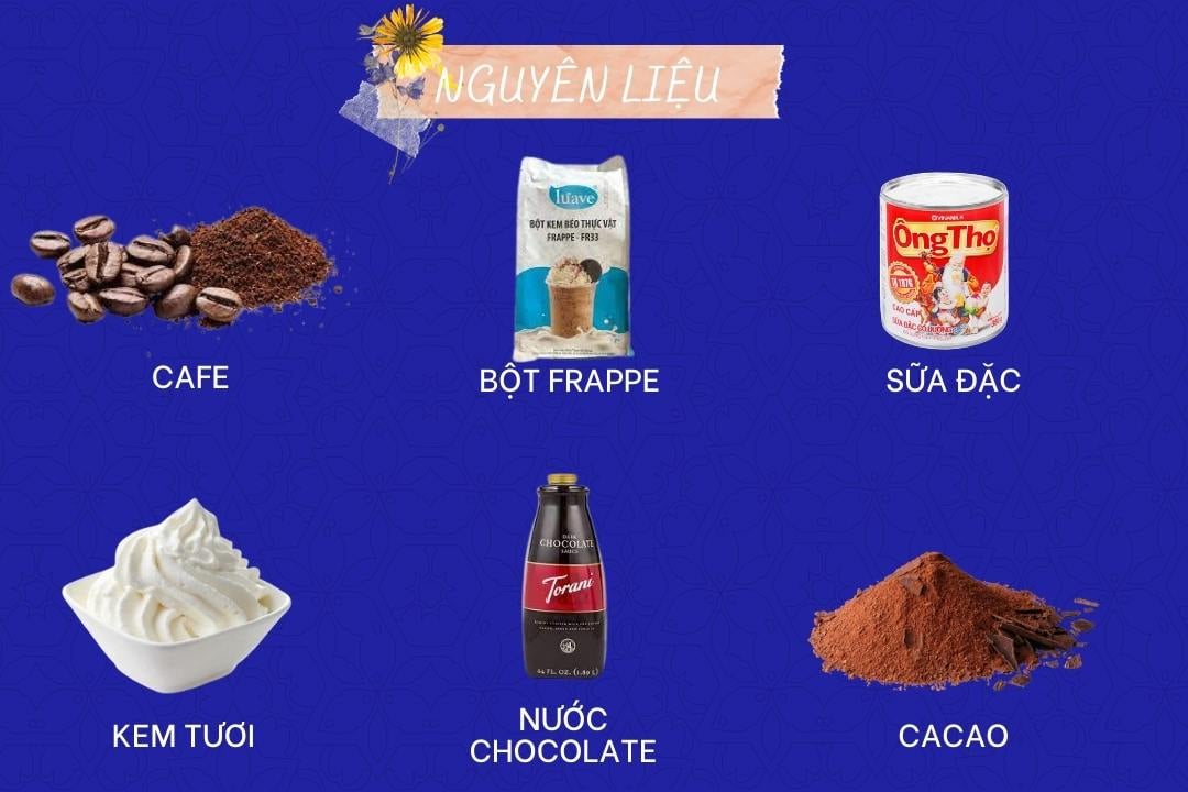 Thành phần chính của cafe đá xay vị chocolate