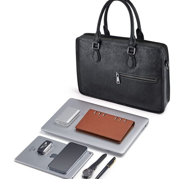 Cặp Da Thật VEG Patina Cao Cấp William POLO Đựng Laptop & Hồ Sơ TUDA TUDA SBM412 : hình 11