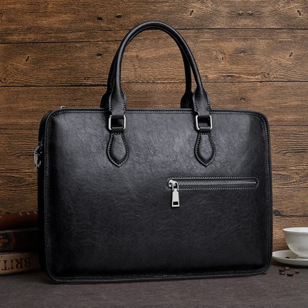 Cặp Da Thật VEG Patina Cao Cấp William POLO Đựng Laptop & Hồ Sơ TUDA TUDA SBM412 : hình 2
