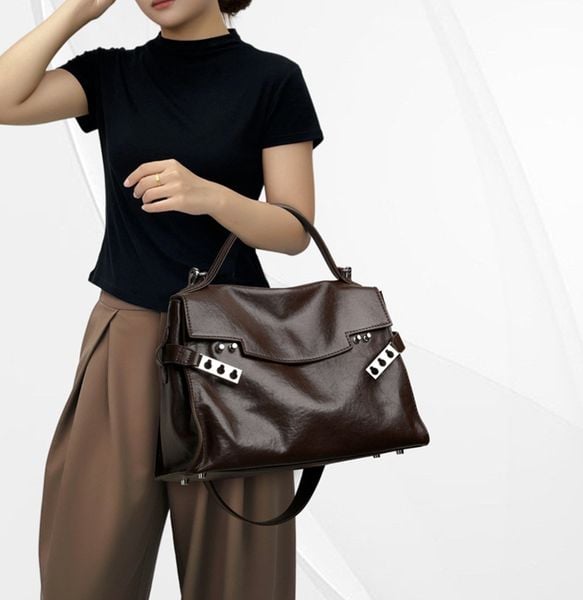 Túi Xách Nữ Công Sở Da Thật CCAMO RETRO Phong Cách Sang Trọng TUDA SBM414 : hình 1