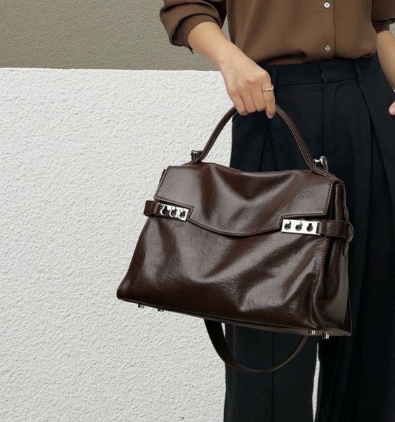Túi Xách Nữ Công Sở Da Thật CCAMO RETRO Phong Cách Sang Trọng TUDA SBM414 : hình 8