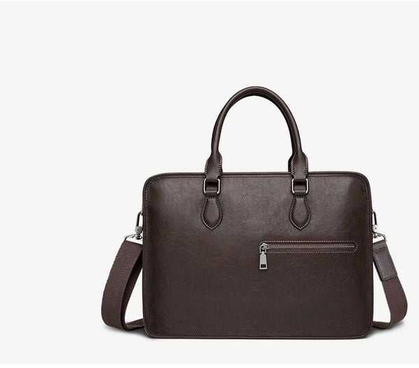 Cặp Da Thật VEG Patina Cao Cấp William POLO Đựng Laptop & Hồ Sơ TUDA TUDA SBM412 : hình 8