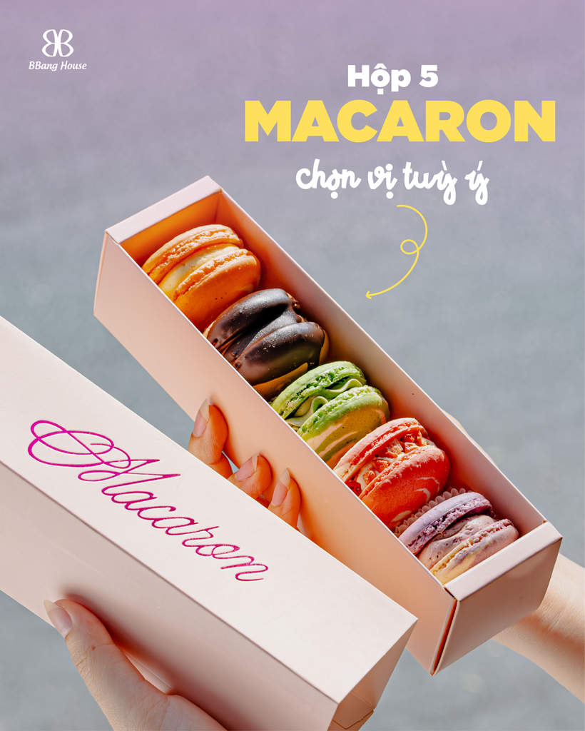 Macaron Pháp set 5 – Nhỏ xinh, xịn xò, ngọt ngào vừa đủ