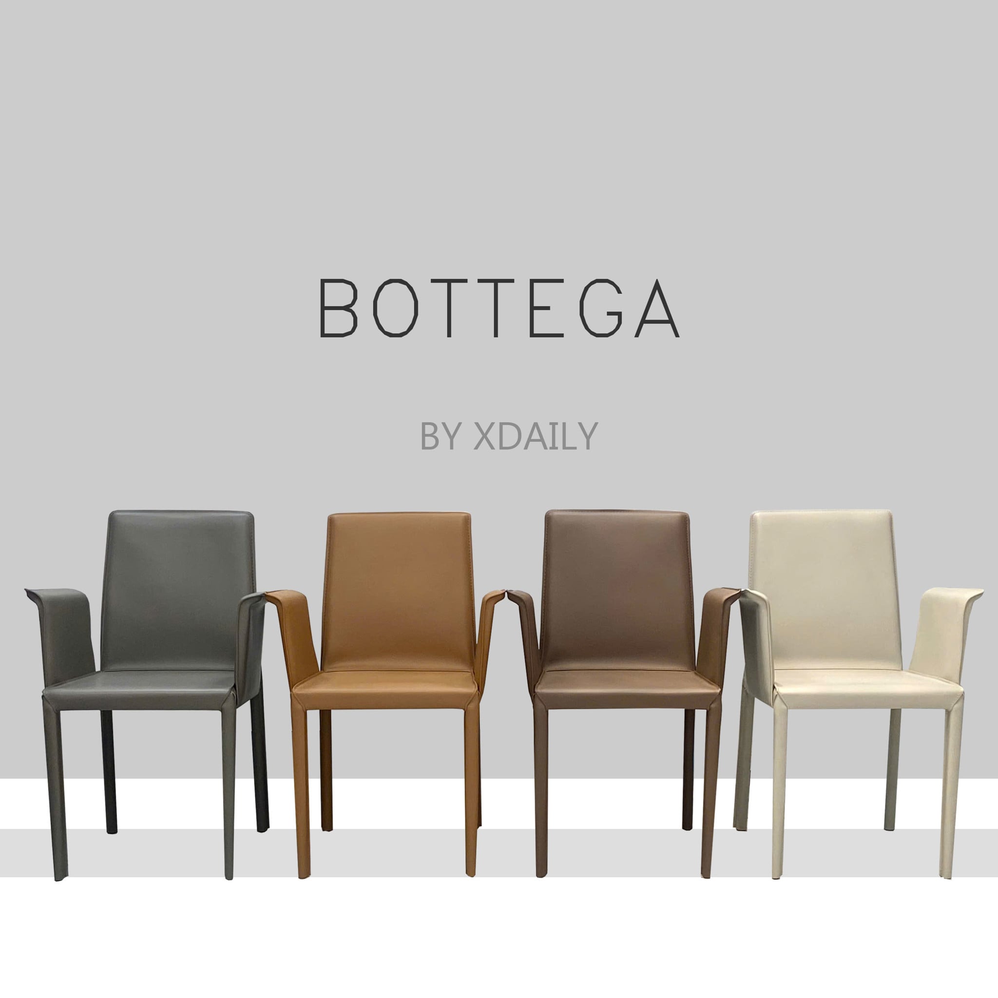 ghế ăn bọc da bottega, xdailly chair