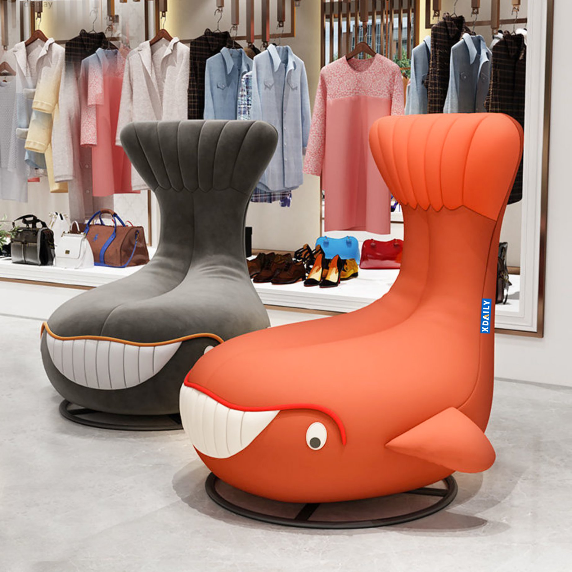 ghế-thư-giãn-xdaily-baby-shark-arm-chair-cá-heo