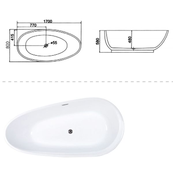 Bồn tắm ngâm đặt sàn DT3005