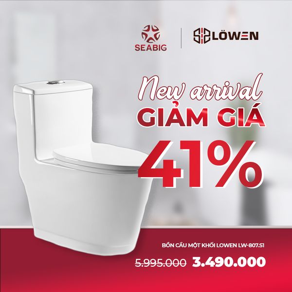 Bồn cầu lowen giá giảm sâu tại Siêu thị thiết bị vệ sinh Seabig