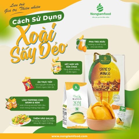 6 Cách Sử Dụng Xoài Sấy Dẻo – Ngon Miệng, Tiện Lợi và Tốt Cho Sức Khỏe