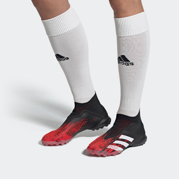 giày đá bóng adidas predator mutator đinh ngắn sân nhân tạo màu đỏ trắng