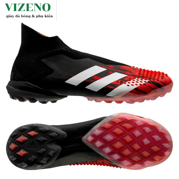giày đá bóng adidas predator mutator đinh ngắn sân nhân tạo màu đỏ trắng