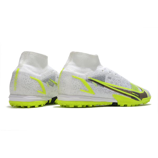Giày đá bóng Nike Mercurial Superfly 8 elite đinh TF màu bạc, Xanh Lá thửa riêng cho cẩu thủ KYLIAN MBAPPE