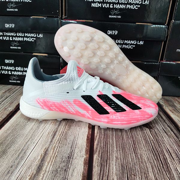Giày đá bóng adidas X19.3 TF màu hồng trắng của shop giày đá bóng vizeno