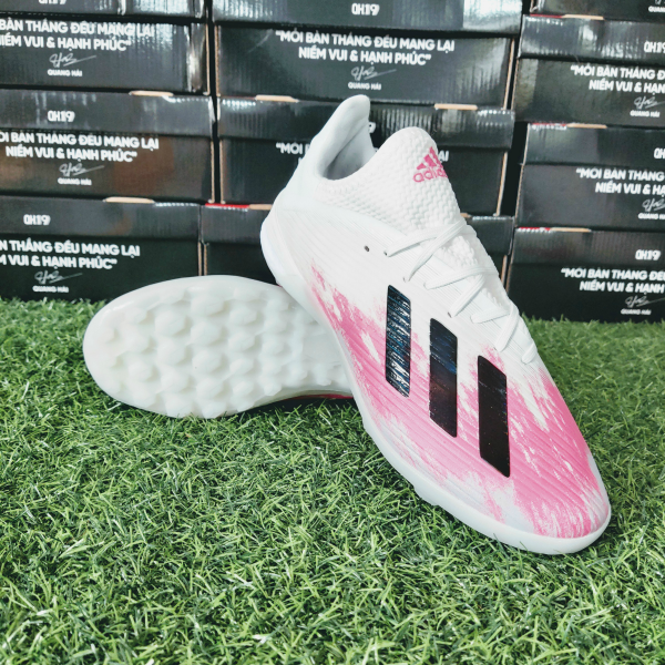 Giày đá bóng adidas X19.1TF trắng hồng