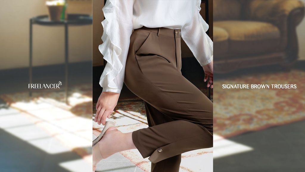 SIGNATURE BROWN TROUSERS​