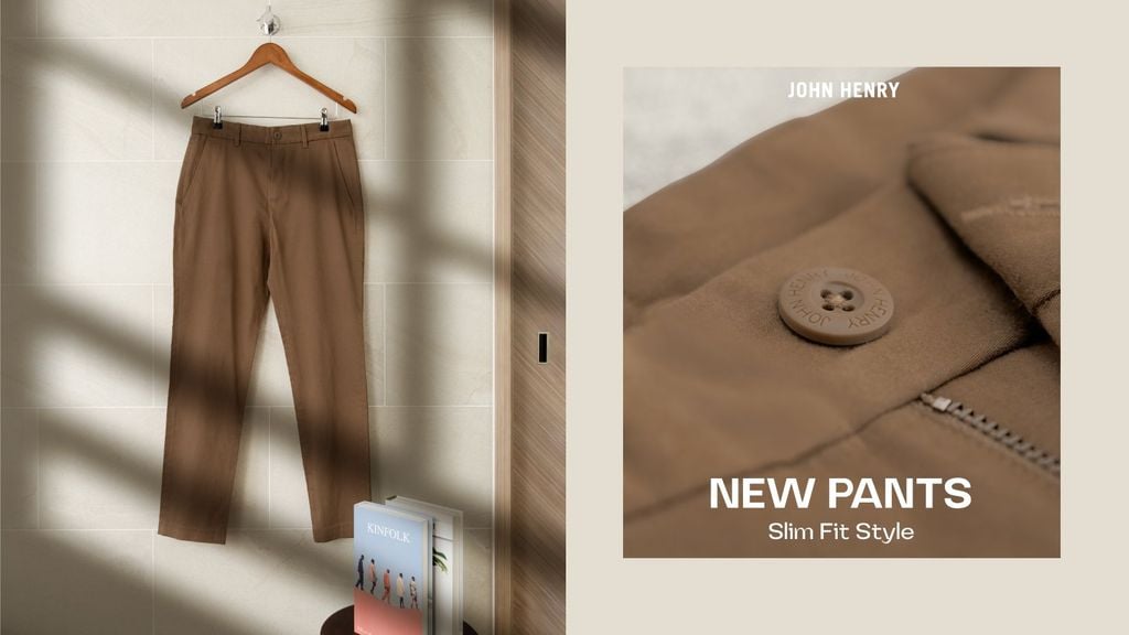 QUẦN KHAKI JOHN HENRY - PHONG CÁCH SLIM FIT HIỆN ĐẠI​