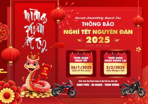 [THÔNG BÁO] LỊCH NGHỈ TẾT NGUYÊN ĐÁN ẤT TỴ 2025