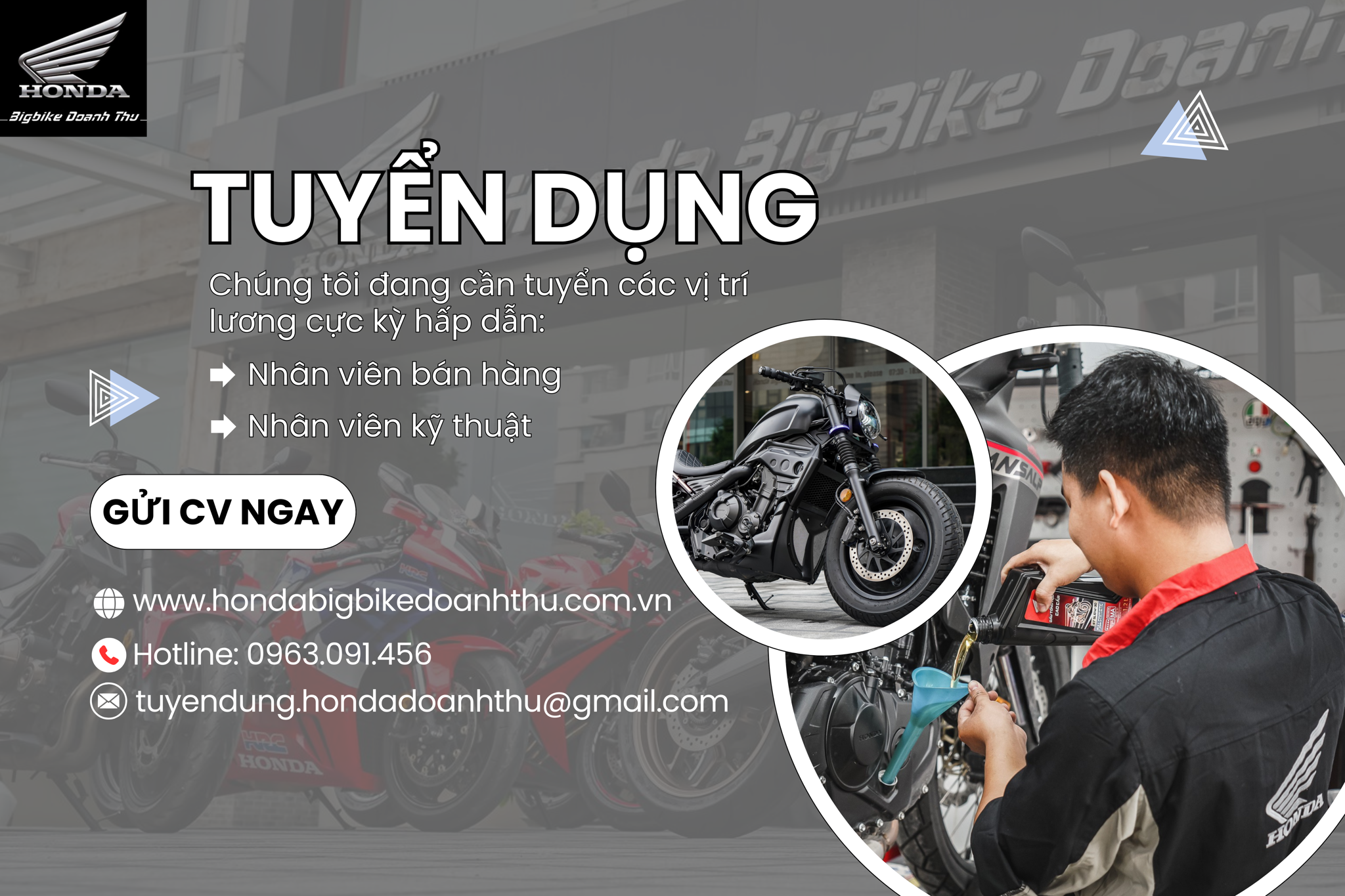 HONDA BIGBIKE DOANH THU [TUYỂN DỤNG]