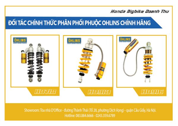 OHLINS VÀ HONDA BIGBIKE DOANH THU ĐỒNG HÀNH