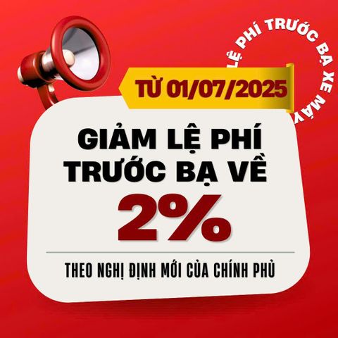SẮM XẾ MỚI NHƯ Ý – PHÍ ĐĂNG KÝ CHỈ 2%