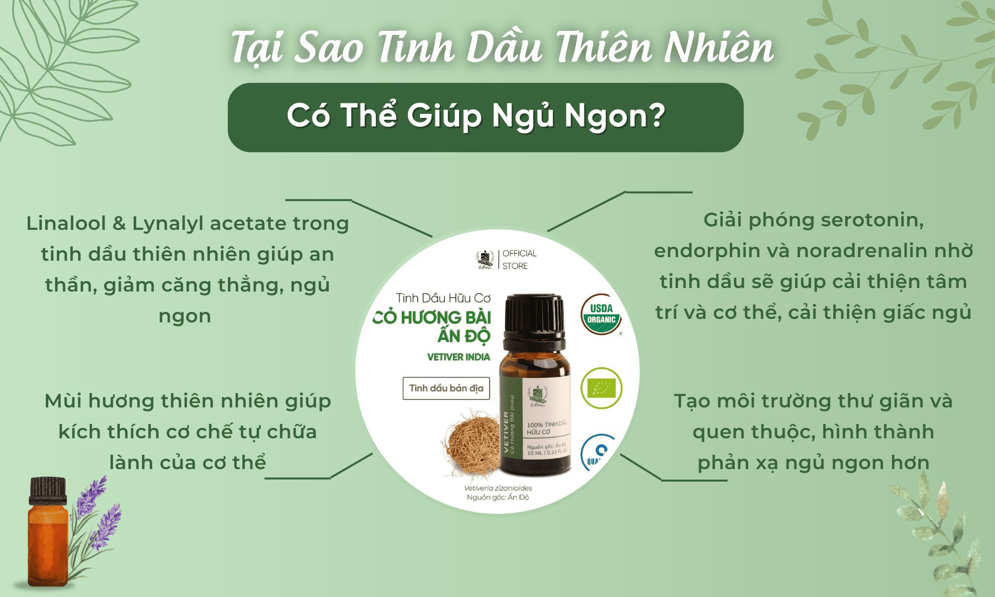 Tại sao tinh dầu thiên nhiên có thể giúp ngủ ngon