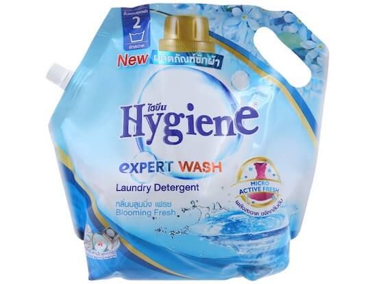 nước giặt xả hygience expert wash xanh hương hoa nhẹ nhàng