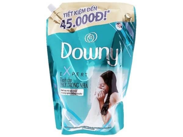 nước xả vải Downy expert phơi trong nhà