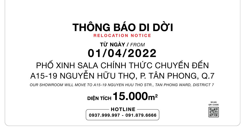 THÔNG BÁO CHUYỂN ĐỊA ĐIỂM