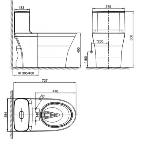 Bồn cầu 1 khối American Standard - Grandhome Shop