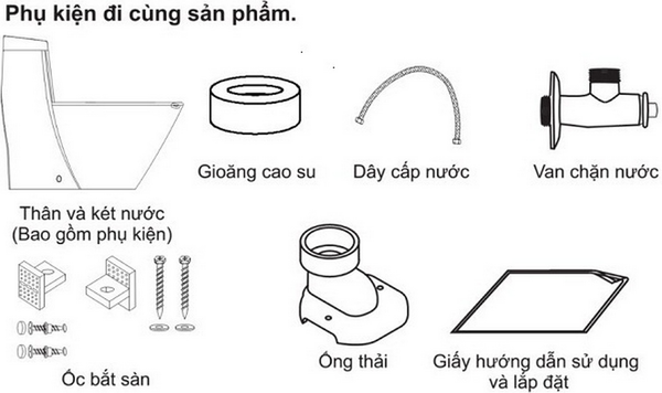 Cách lắp đặt bồn cầu 1 khối INAX - Grandhome Shop