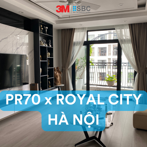 Thi công dán phim cách nhiệt 3M PR70 tại chung cư cao cấp Royal City